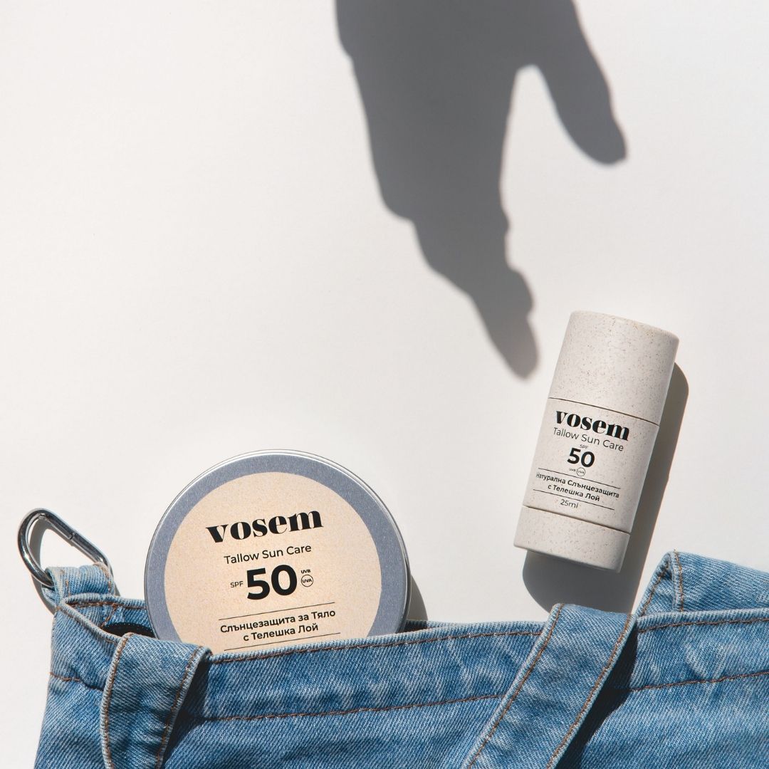 Натурален Слънцезащитен Kрем за Tяло SPF50 с Телешка Лой