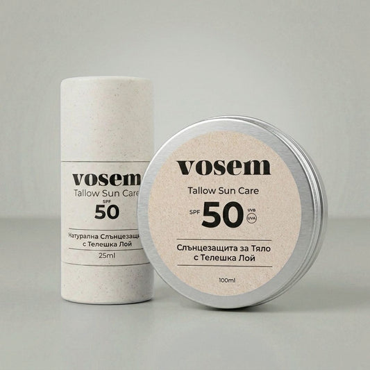 Комплект Натурална Слънцезащита за Лице и Тяло SPF50 с Телешка Лой